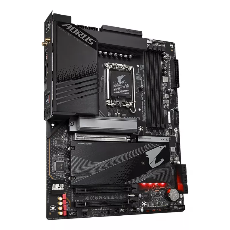 GIGABYTE Z790 AORUS ELITE AX Mainboard - Unterstützt Intel Core 14. Generation, 16*+2+1 Phasen Digital VRM, bis zu 7600 MHz DDR5 (OC), 4x PCIe 4.0 M.2, Wi-Fi 6E, 2,5 GbE LAN, USB 3.2 Gen 2x2
