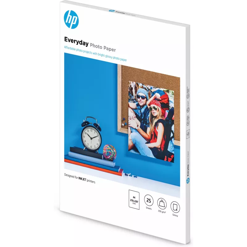 HP Everyday Photo Paper, Glossy, 200 g/m², A4 (210 x 297 mm), 25 Blatt