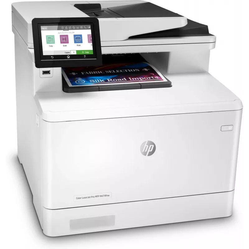 HP Color LaserJet Pro MFP M479fnw, Drucken, Kopieren, Scannen, Faxen, E-Mail, Scannen an E-Mail/PDF; 50-Blatt ungekrümmter ADF