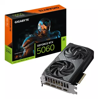 GIGABYTE GeForce RTX 5060 WINDFORCE OC 8G Grafikkarte – 8GB GDDR7, 128bit, PCI-E 5.0, 2512 MHz Kerntakt, 3 x DisplayPort, 1 x HDMI, GV-N5060WF2OC-8GD