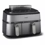 Philips 5000 series NA555/00 Fritteuse Doppel 9 L Stand-alone 2750 W Heißluftfritteuse Silber