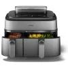 Philips 5000 series NA555/00 Fritteuse Doppel 9 L Stand-alone 2750 W Heißluftfritteuse Silber