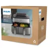 Philips 5000 series NA555/00 Fritteuse Doppel 9 L Stand-alone 2750 W Heißluftfritteuse Silber