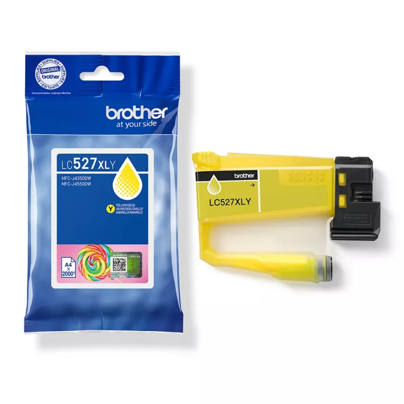 Brother Original LC527XLY Hochleistungs-Tintenpatrone – Gelb
