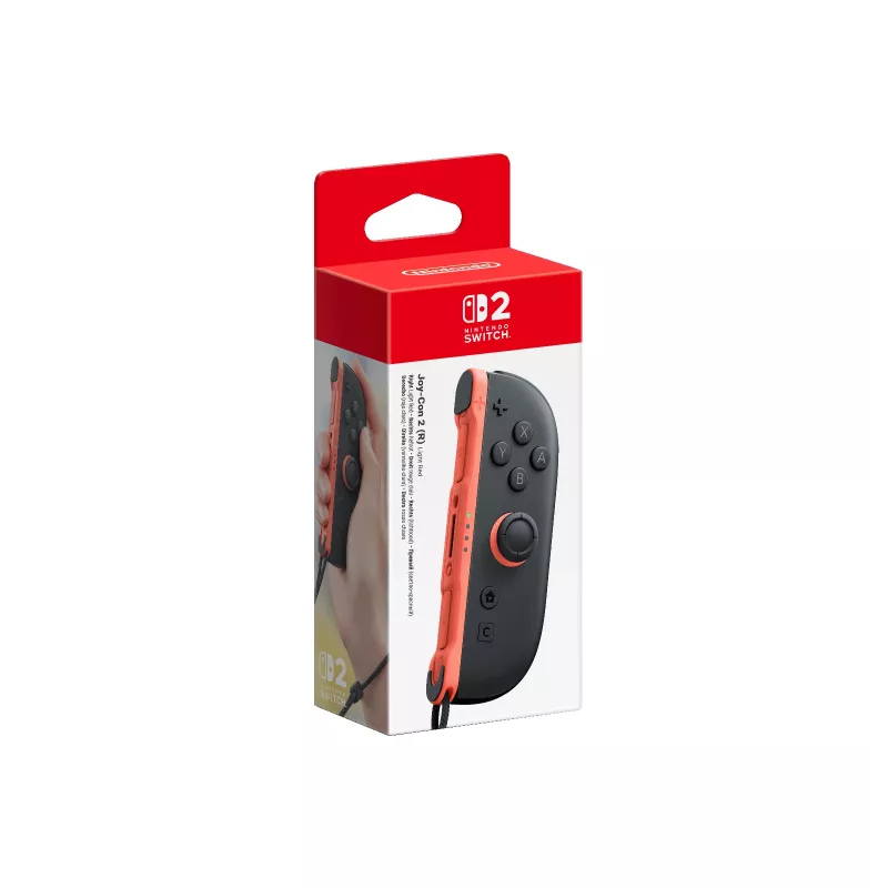Nintendo Joy-Con 2 (R) Hellrot, Joystick, Nintendo Switch 2, Home-Taste, Analog / Digital, Kabellos, Bluetooth