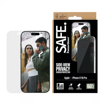 PanzerGlass SAFE. by ® 2-Way Privacy Screen Protector iPhone 17 | iPhone 16 Pro | Ultra-Wide Fit mit EasyAligner