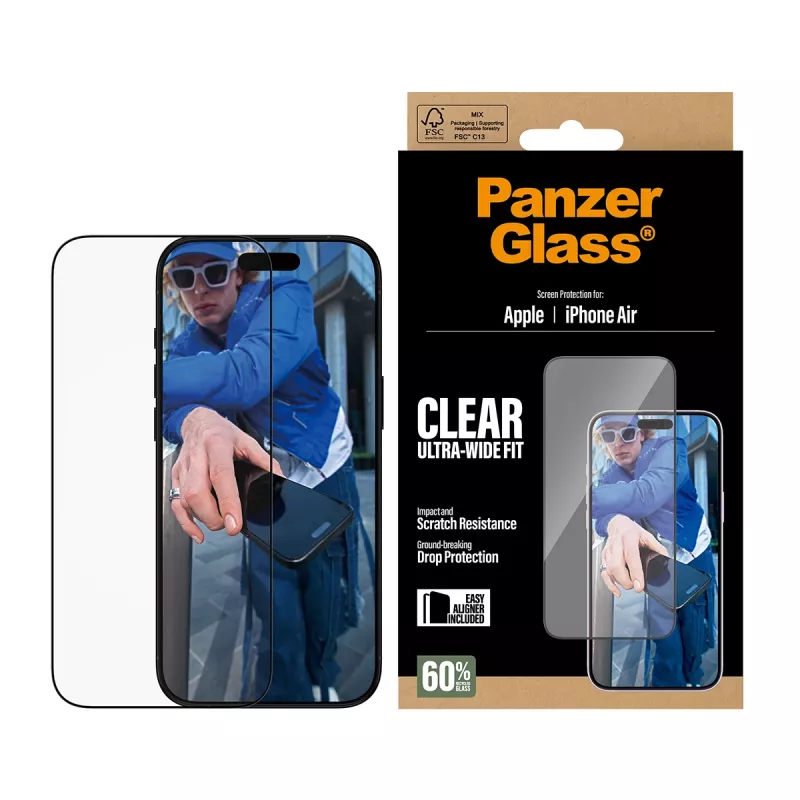 PanzerGlass ® Displayschutzfolie iPhone Air | Ultra-Wide Fit mit EasyAligner