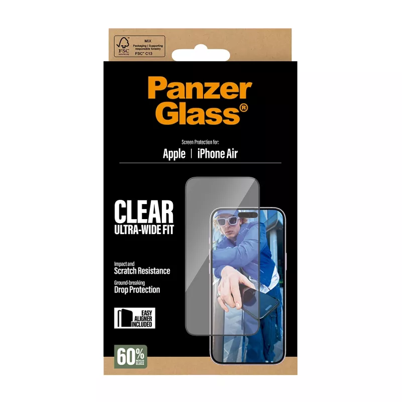 PanzerGlass ® Displayschutzfolie iPhone Air | Ultra-Wide Fit mit EasyAligner