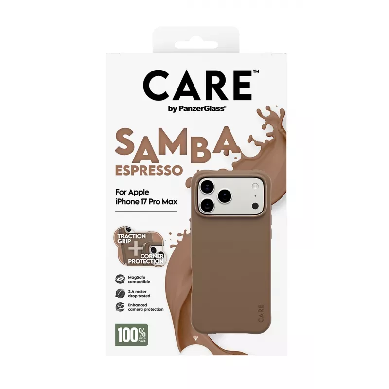 PanzerGlass CARE™ by ® Samba Case Espresso mit MagSafe iPhone 17 Pro Max