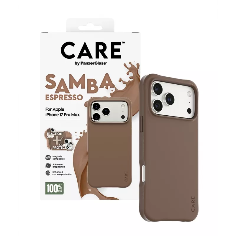 PanzerGlass CARE™ by ® Samba Case Espresso mit MagSafe iPhone 17 Pro Max