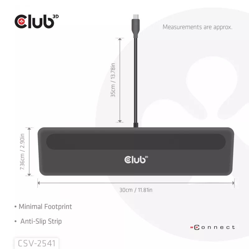 Dockingstation club 3d CSV-2541 USB-C mit HDMI- und DisplayPort-Ausgängen