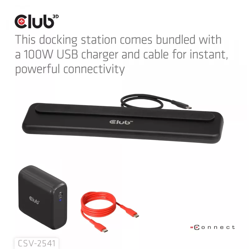 Dockingstation club 3d CSV-2541 USB-C mit HDMI- und DisplayPort-Ausgängen