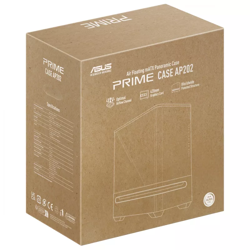 ASUS PRIME AP202 ARGB Midi Tower Schwarz