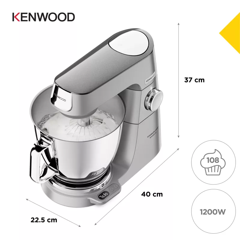 Kenwood Titanium Chef Baker XL Küchenmaschine 1200 W 7 L Edelstahl