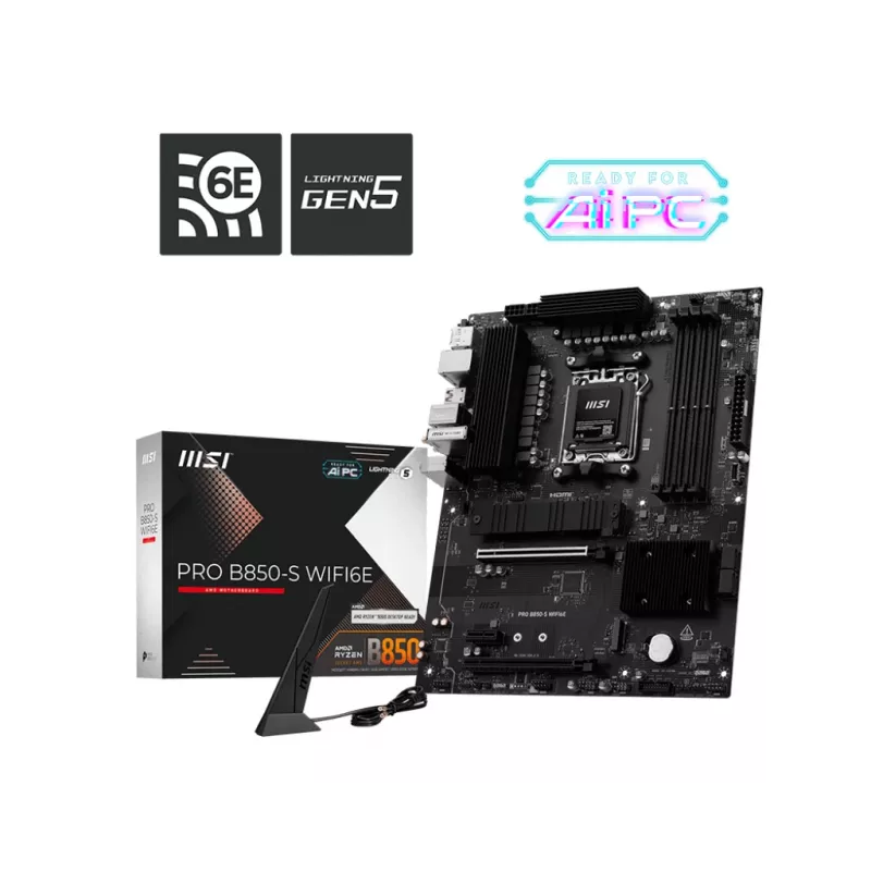 MSI PRO B850-S WIFI6E Mainboard AMD B850 Sockel AM5 ATX