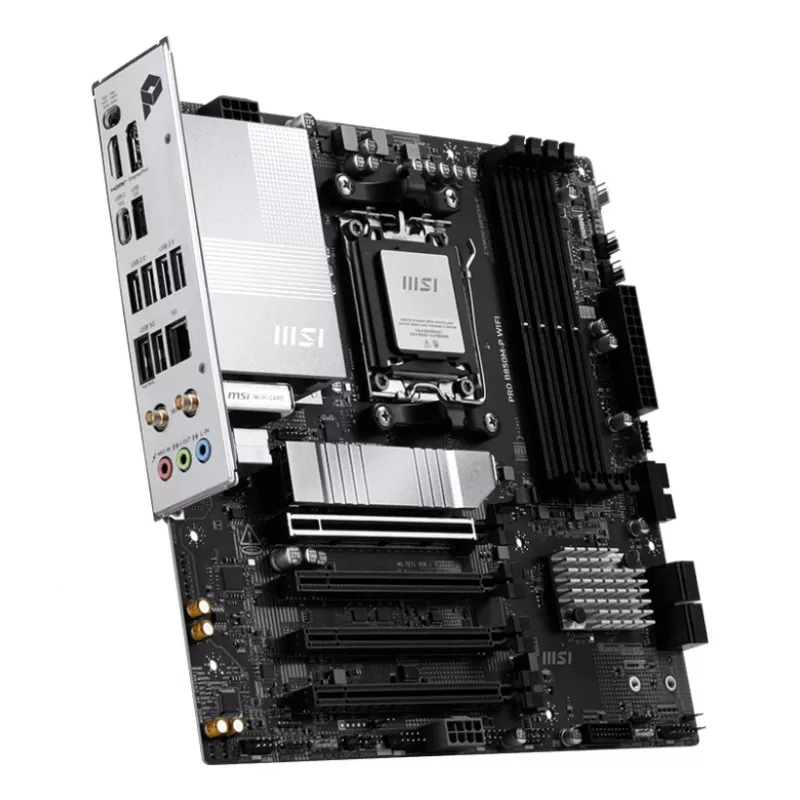Motherboard MSI PRO B850M-P WIFI micro ATX, AMD B850, Sockel AM5, 4×DDR5 DIMM, 3×M.2, Wi‑Fi 7, 5Gb LAN