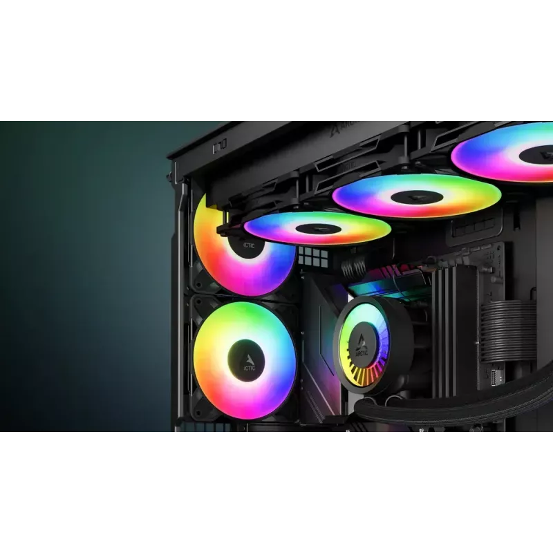 Lüfter ARCTIC Freezer P12 Pro A-RGB 120 mm PWM 131 m³/h Schwarz Weiß