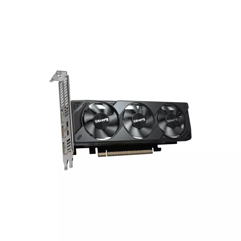 GIGABYTE GeForce RTX 5050 OC Low Profile 8G Grafikkarte - 8 GB GDDR6, 128 Bit, PCI-E 5.0, 2587 MHz Kerntakt, 2 x DP, 2 x HDMI, NVIDIA DLSS 4, GV-N5050OC-8GL