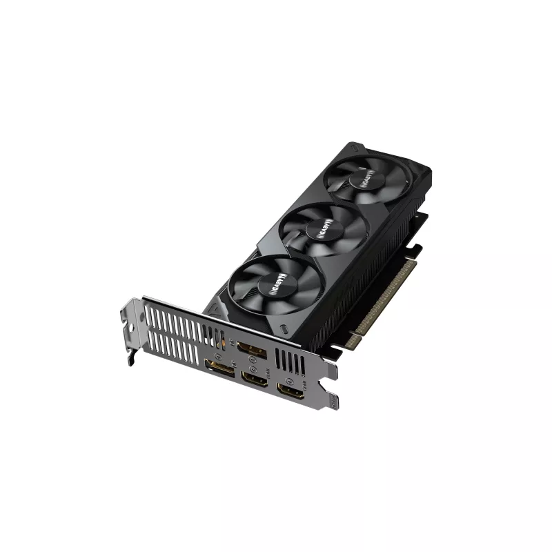 GIGABYTE GeForce RTX 5050 OC Low Profile 8G Grafikkarte - 8 GB GDDR6, 128 Bit, PCI-E 5.0, 2587 MHz Kerntakt, 2 x DP, 2 x HDMI, NVIDIA DLSS 4, GV-N5050OC-8GL