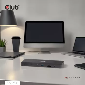 Dockingstation CLUB 3D 14-1 USB-C Quad Display USB4 mit 2× USB 2.0-Anschlüssen