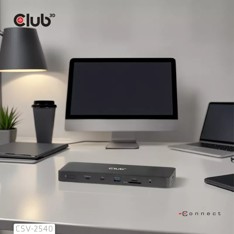 Dockingstation CLUB 3D 14-1 USB-C Quad Display USB4 mit 2× USB 2.0-Anschlüssen