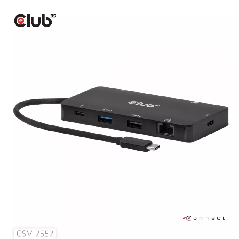 CLUB3D 9-1 Dual HDMI™ USB-C® Hub PD3.0 100W