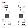 CLUB3D USB-C® bidirektionaler Video- + Daten- + PD-Umschalter, USB Type-C, 2x DisplayPort, 7680 x 4320 Pixel, Schwarz, 8K Ultra HD, 120 Hz