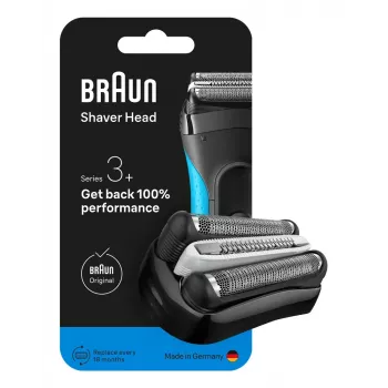 Scherkopf für BRAUN Series 3 Modell 735797 — 1 Ersatzkopf, schwarz Edelstahl