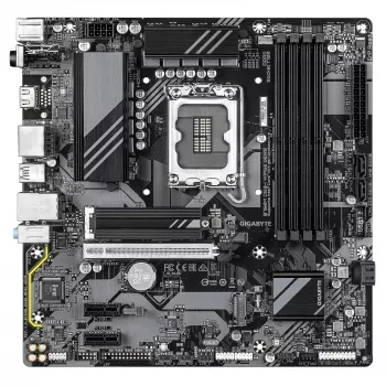 GIGABYTE B760M DS3H WIFI6E GEN5 Mainboard - Unterstützt Intel Core 14. Gen CPUs, 6+2+1 Phasen Digital VRM, bis zu 5600MHz DDR5, 2xPCIe 4.0 M.2, Wi-Fi 6E, 2.5GbE LAN, USB 3.2 Gen2