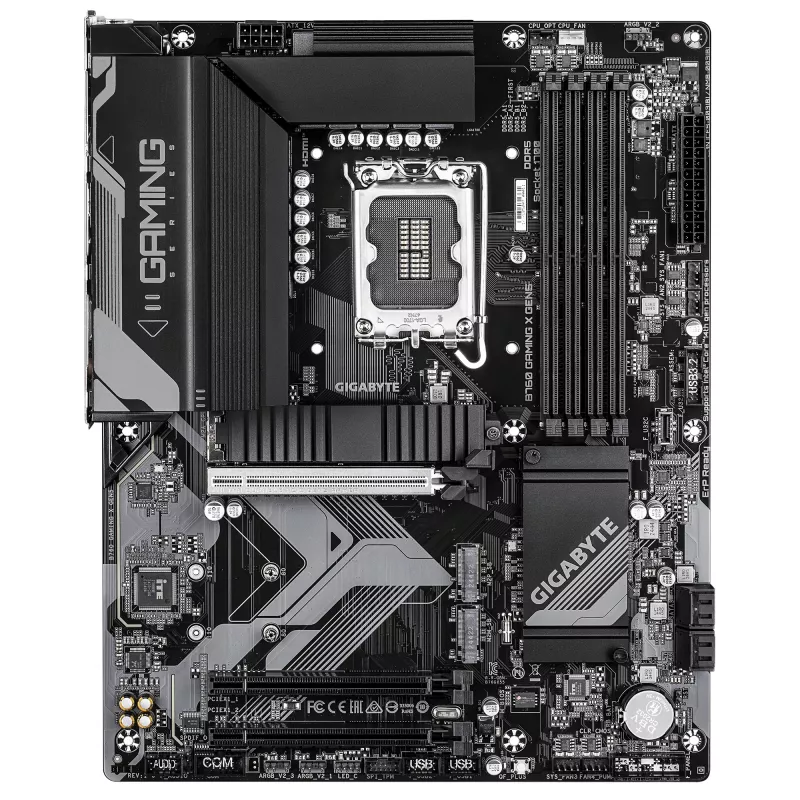 GIGABYTE B760 GAMING X GEN5 Mainboard - Unterstützt Intel Core CPUs der 14. Gen., 8+1+1 Phasen VRM, bis zu 5600MHz DDR5, 3xPCIe 4.0 M.2, 2.5 GbE LAN, USB 3.2 Gen 2