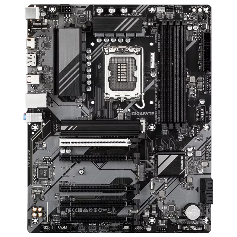 GIGABYTE B760 DS3H GEN5 Mainboard - Unterstützt Intel Core 14. Gen CPUs, 8+2+1 Phasen Digital VRM, bis zu 5600 MHz DDR5, 2xPCIe 4.0 M.2, 1GbE LAN, USB 3.2 Gen 2x2