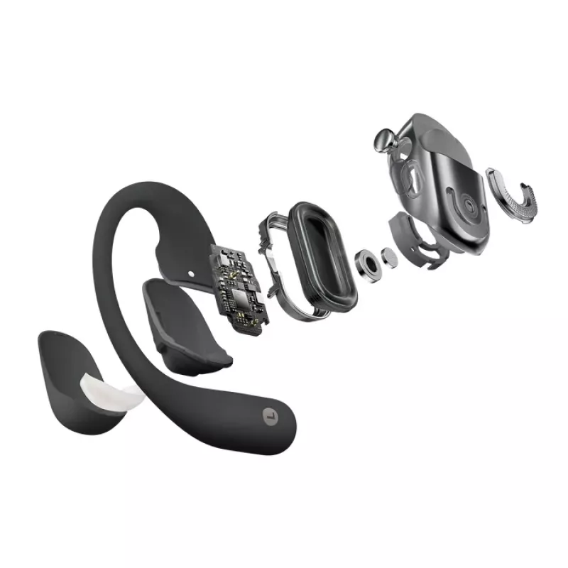 SHOKZ OpenFit 2+ Kopfhörer Kabellos Ohrbügel, Im-Ohr Anrufe/Musik Bluetooth Schwarz