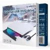 GEMBIRD External USB DVD Drive, Schwarz-Weiß