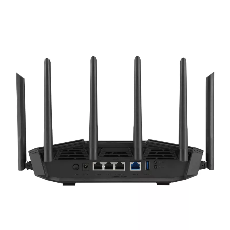 ASUS 90IG0A30-MO9C00 Wireless Router 2,5 Gigabit Ethernet Tri-Band (2,4 GHz / 5 GHz / 6 GHz) Schwarz