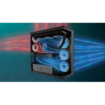 PC-Gehäuse ARCTIC Xtender (Mirror Black) Midi-Tower Schwarz