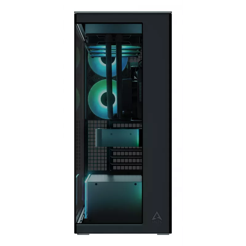 ARCTIC Xtender (Schwarz) Premium E-ATX PC-Gehäuse, Midi-Tower, PC, Schwarz, EATX, Metall, Tempered Glass, Gaming