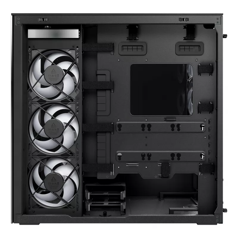 ARCTIC Xtender (Schwarz) Premium E-ATX PC-Gehäuse, Midi-Tower, PC, Schwarz, EATX, Metall, Tempered Glass, Gaming