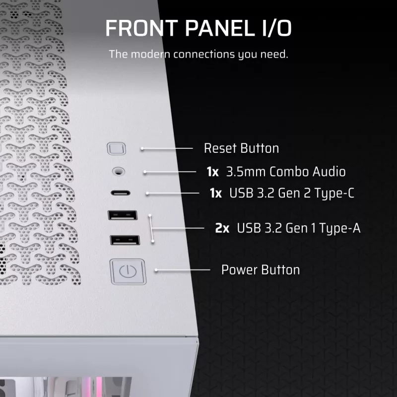 CORSAIR Midi Tower 3500X RS-R ARGB Weiß