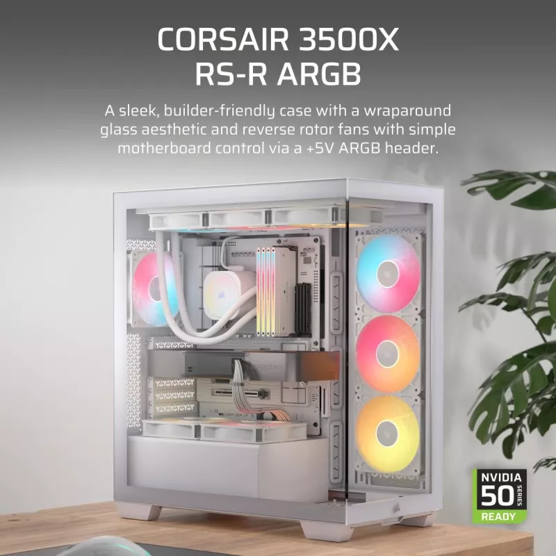 CORSAIR Midi Tower 3500X RS-R ARGB Weiß
