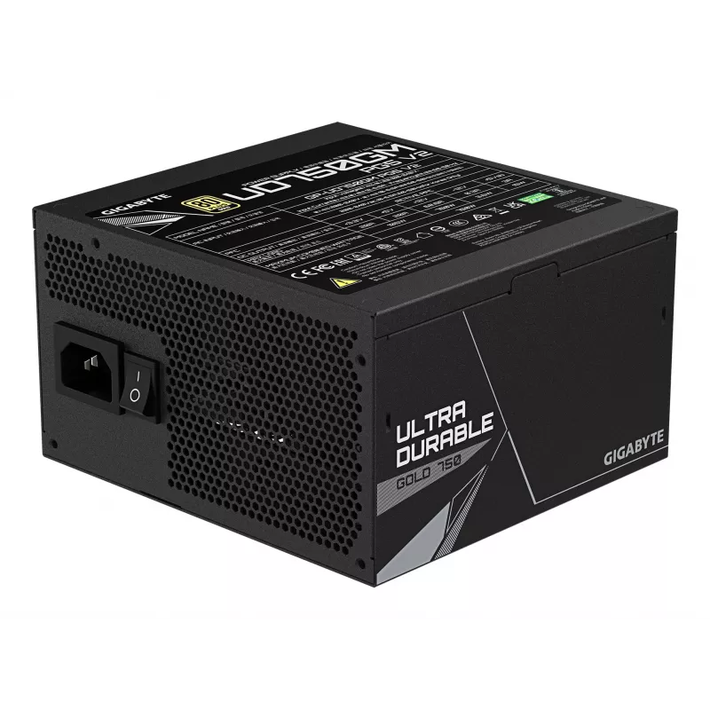 GIGABYTE UD750GM PG5 V2 Netzteil – PCIe Gen 5.1, 80 PLUS Gold, vollmodularer Aufbau, 120-mm-Lüfter, ATX 3.1-kompatibel, EU-Stecker