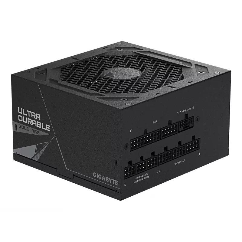 GIGABYTE UD750GM PG5 V2 Netzteil – PCIe Gen 5.1, 80 PLUS Gold, vollmodularer Aufbau, 120-mm-Lüfter, ATX 3.1-kompatibel, EU-Stecker