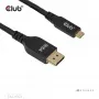 CLUB3D CAC-1563 Videokabel-Adapter 2 m USB Type-C DisplayPort Schwarz