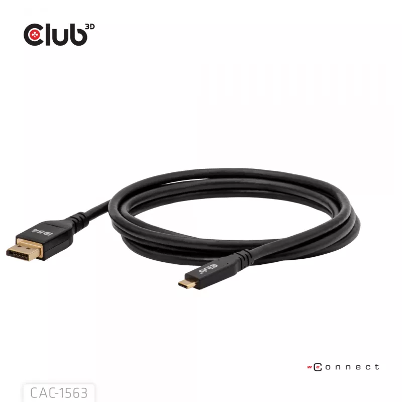 CLUB3D CAC-1563 Videokabel-Adapter 2 m USB Type-C DisplayPort Schwarz