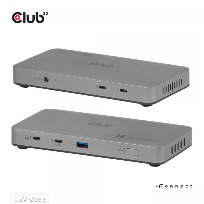CLUB3D CSV-2563 5-1 Thunderbolt™ 5 Hub Triple video 5K60Hz Thunderbolt™ Share Zertifiziert 180 W