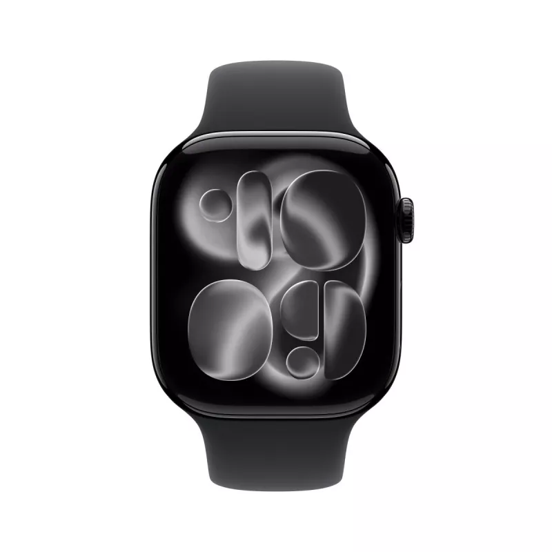 APPLE Watch Series 11 GPS 46mm Jet Black Aluminium Gehäuse mit schwarzem Sportarmband M/L