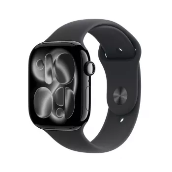 APPLE Watch Series 11 GPS 46mm Jet Black Aluminium Gehäuse mit schwarzem Sportarmband S/M