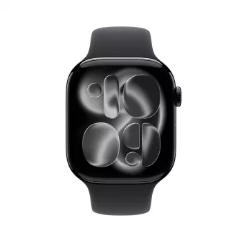 APPLE Watch Series 11 GPS 46mm Jet Black Aluminium Gehäuse mit schwarzem Sportarmband S/M