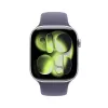 APPLE Watch Series 11 GPS 46mm silbernes Aluminiumgehäuse mit lila Nebel Sportarmband S/M