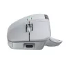 Logitech Maus MX Master 4 — rechtshändig, Laser 8000 DPI, RF Wireless + Bluetooth, 8 Tasten, grau