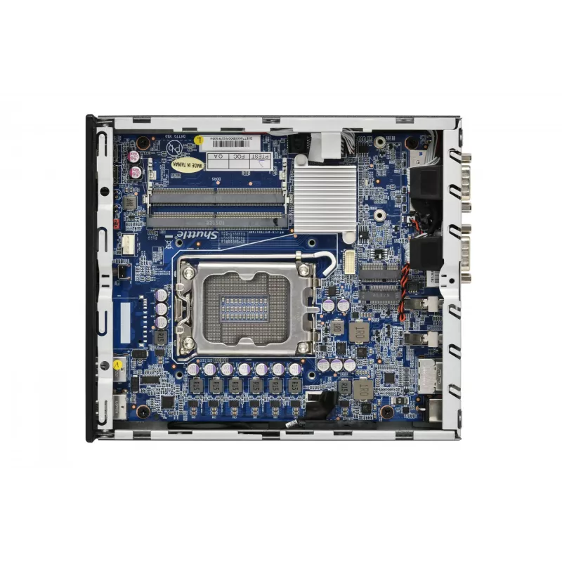Shuttle Slim PC DH770, S1700, 2x HDMI, 2x DP, 2x 2.5G LAN, 2x COM, 8x USB, 1x 2,5 Zoll, 2x M.2, 24/7 Dauerbetrieb, inkl. VESA